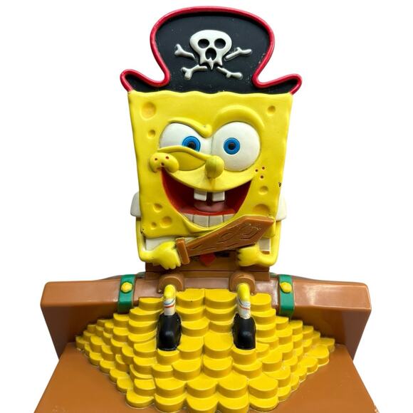 SpongeBob SquarePants Pirate Treasure Chest Clock & Bank 2006 CLOCK ONLY! READ! - Picture 4 of 16